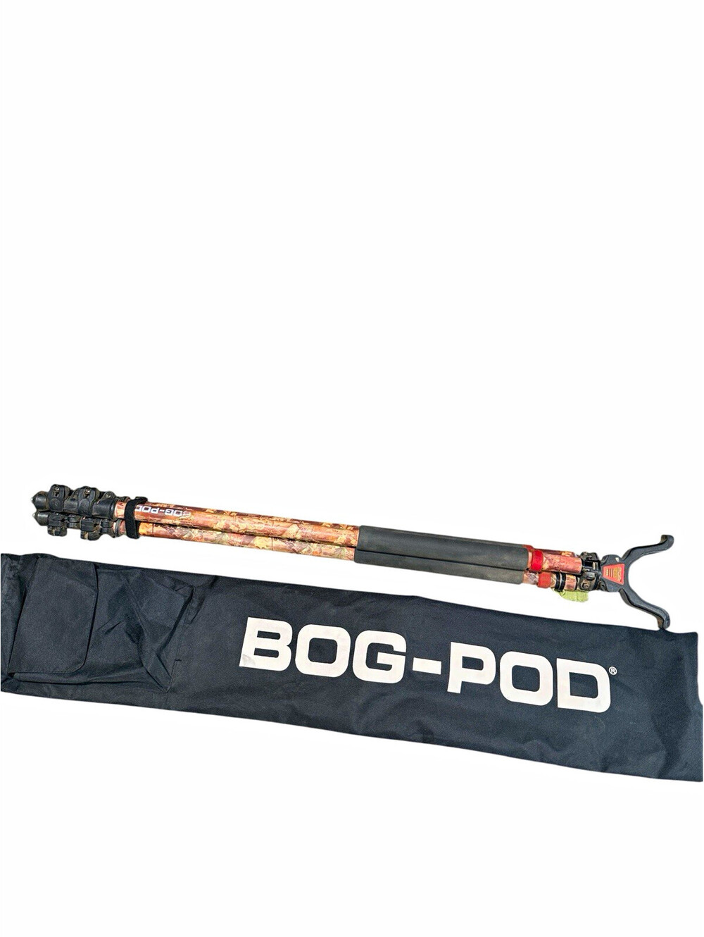 BOGgear BOG-POD Camo/Black Shooting Rifle Tripod Yoke Adjustable w/ Bag